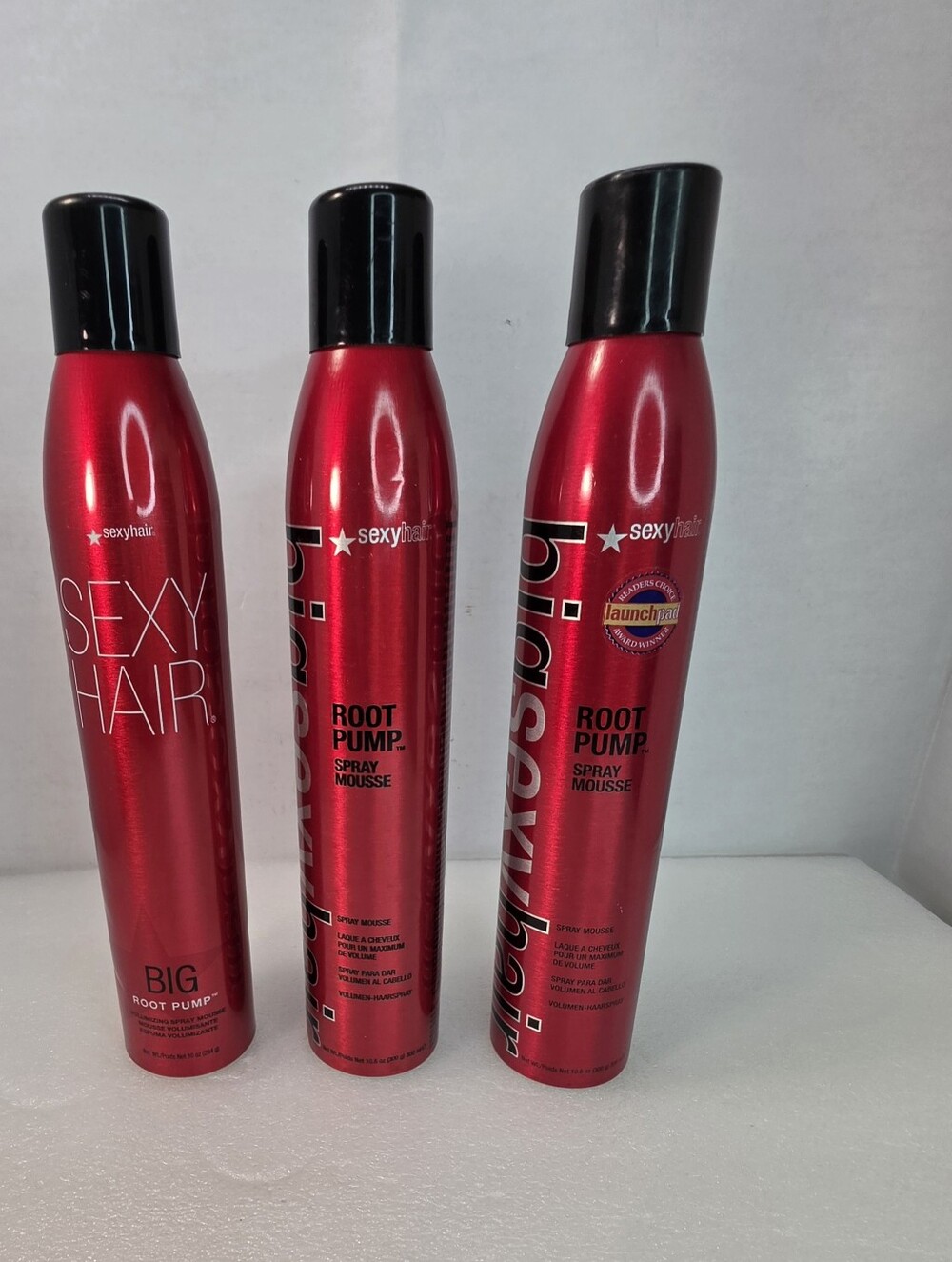 Big Sexy Hair Root Pump Volumizing Spray Mousse 10oz (Pack of 3)